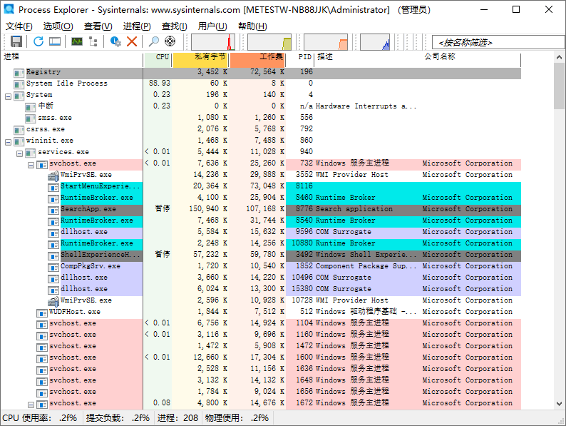 Process Explorer截图