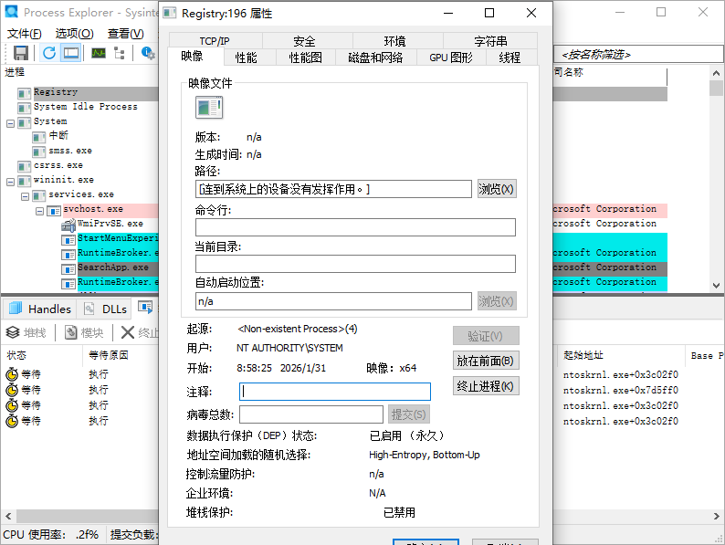 Process Explorer截图