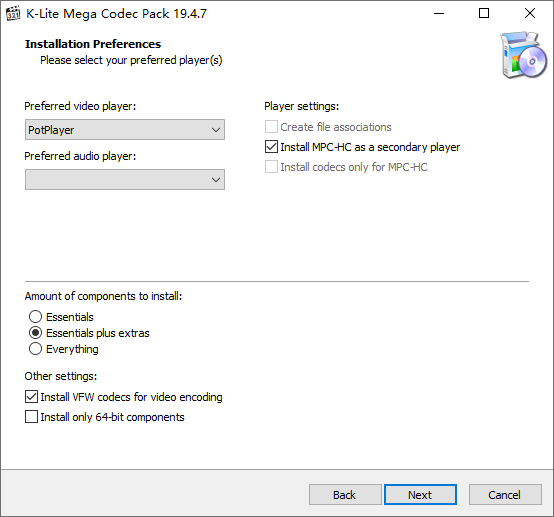 K-Lite Mega Codec Pack截图