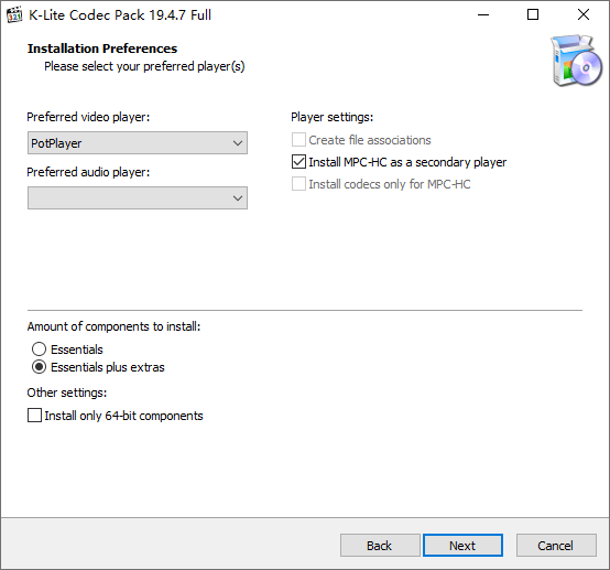 K-Lite FULL Codec Pack截图