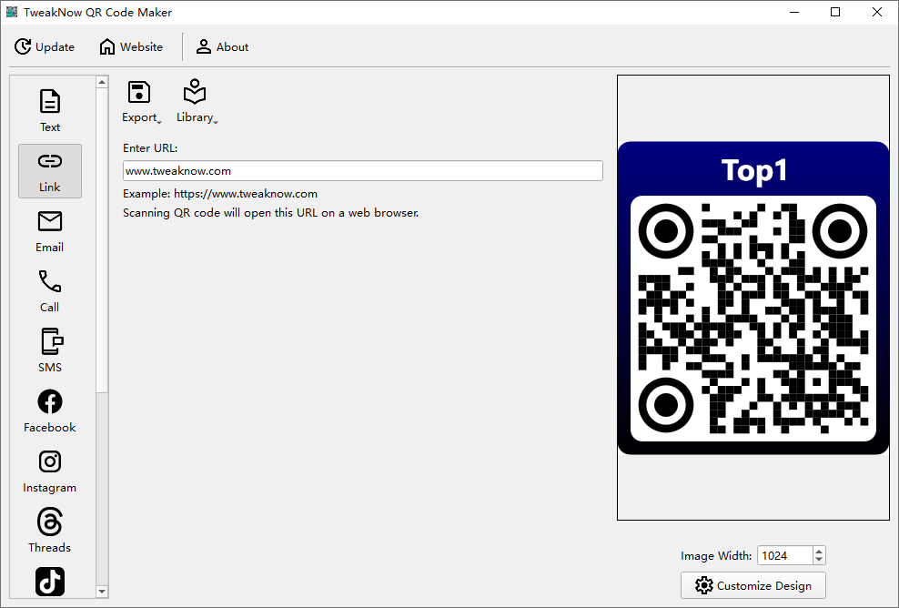 TweakNow QR Code Maker截图