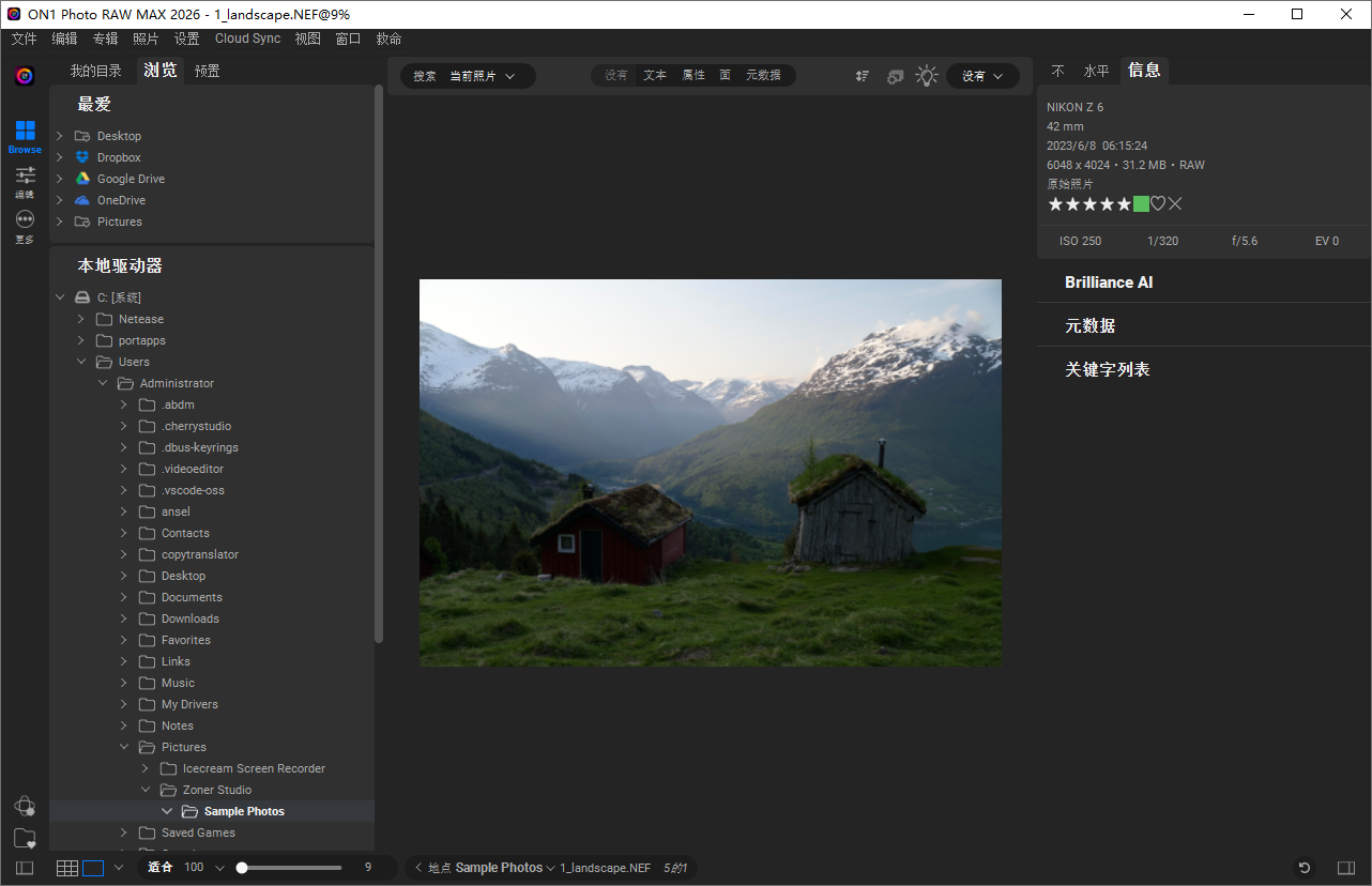 ON1 Photo RAW MAX截图