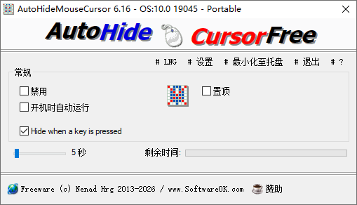 AutoHideMouseCursor截图
