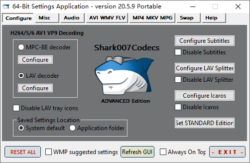 Shark007 Codecs截图