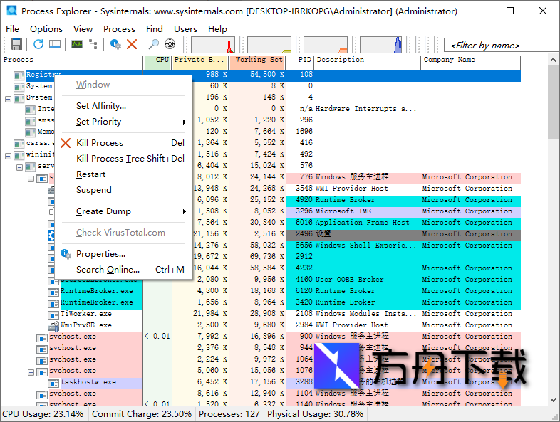 Process Explorer截图