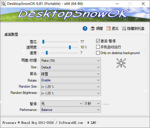 DesktopSnowOK截图