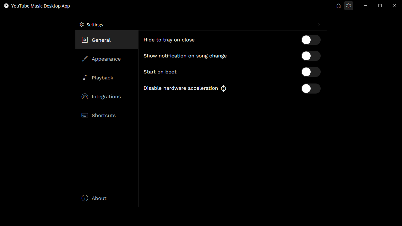 YouTube Music Desktop截图
