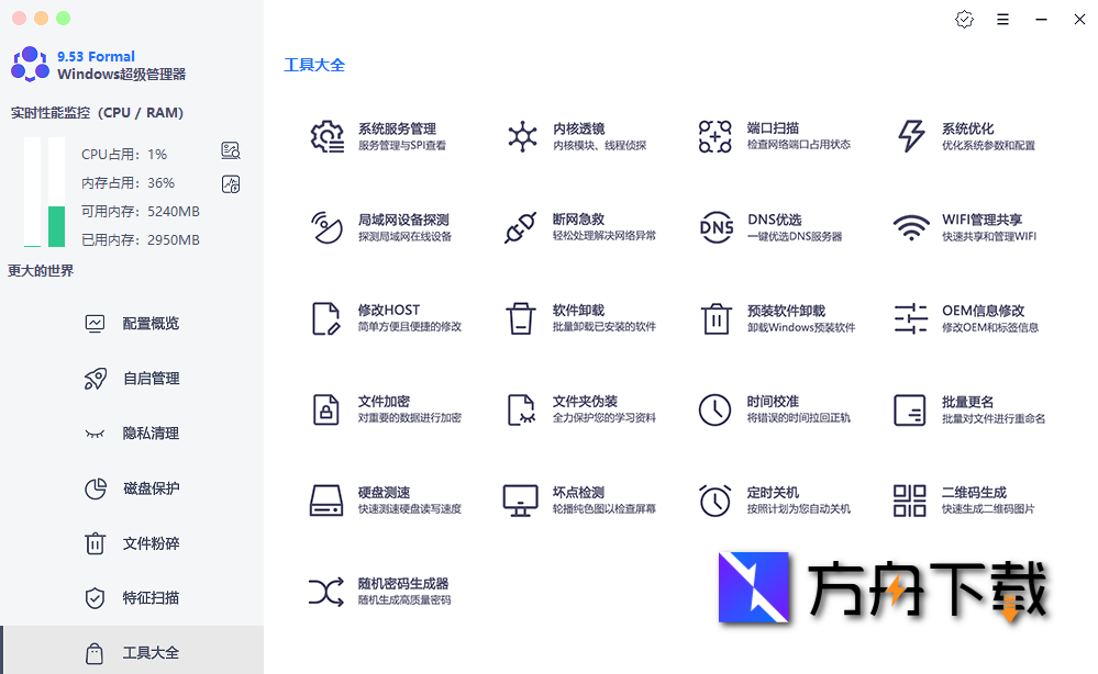 WINDOWS超级管理器截图