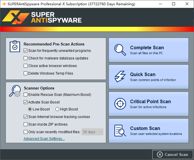 SUPERAntiSpyware截图