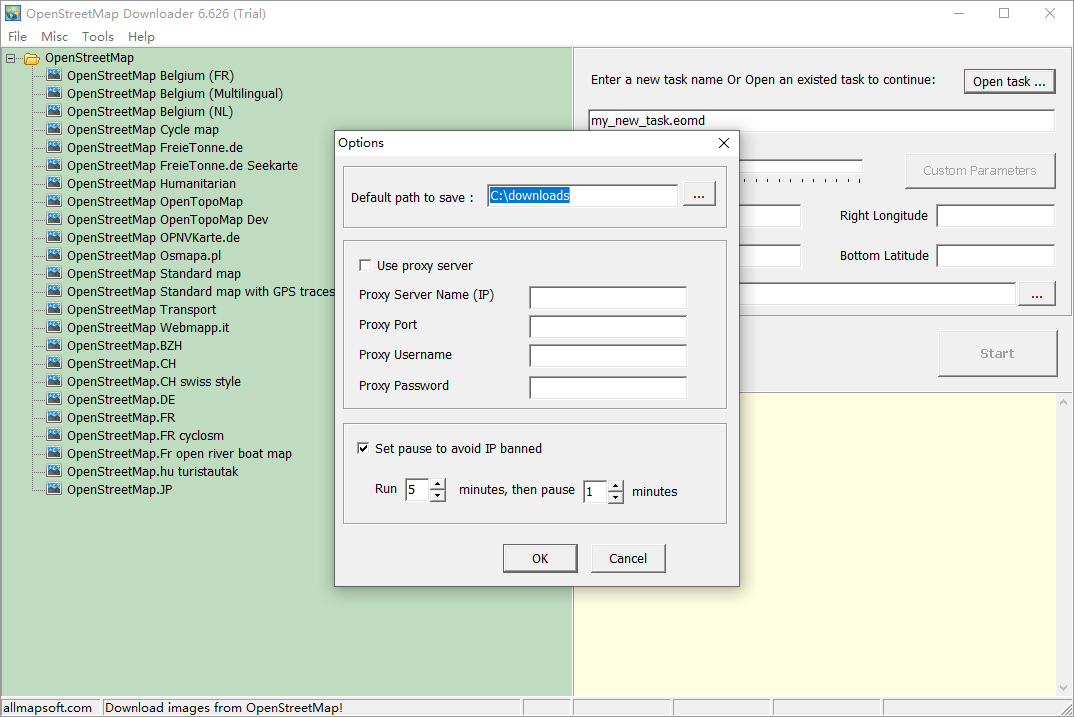OpenstreetMap Downloader截图
