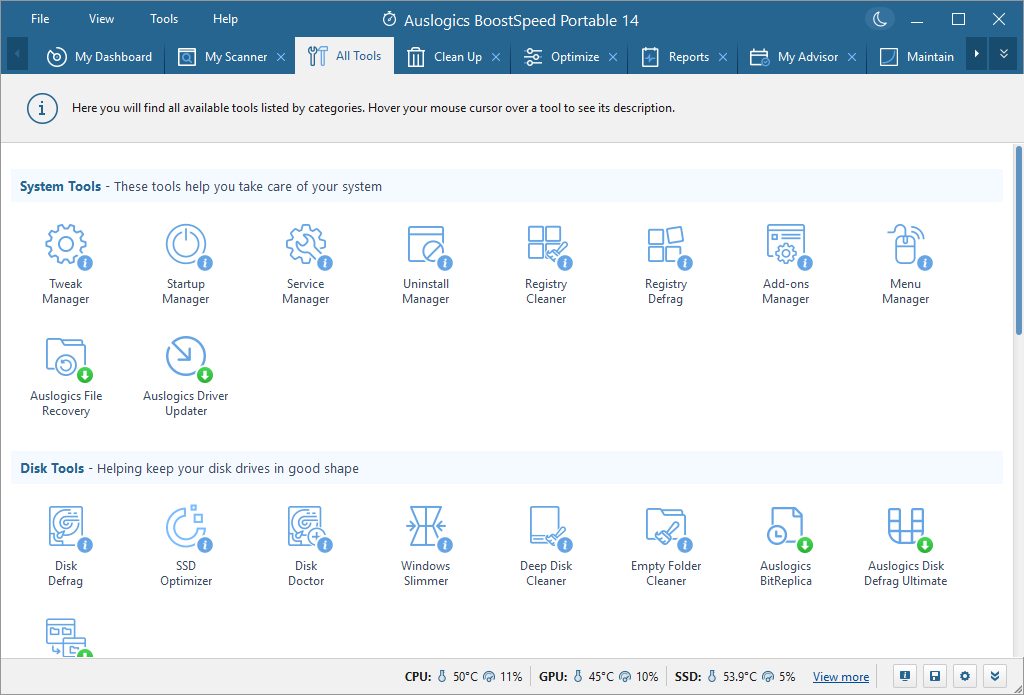 Auslogics BoostSpeed截图