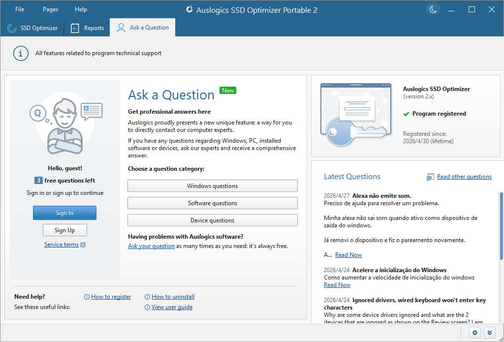 Auslogics SSD Optimizer截图