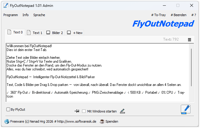 FlyOutNotePad截图