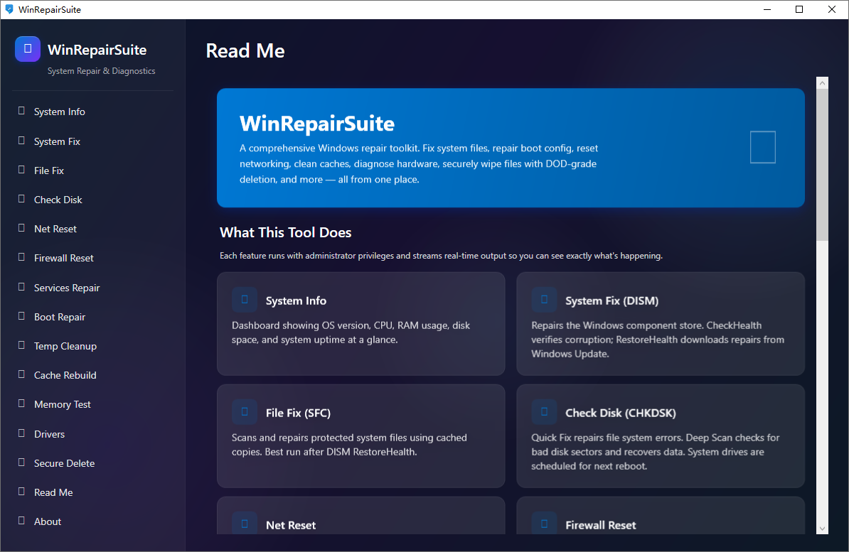 WinRepairSuite截图