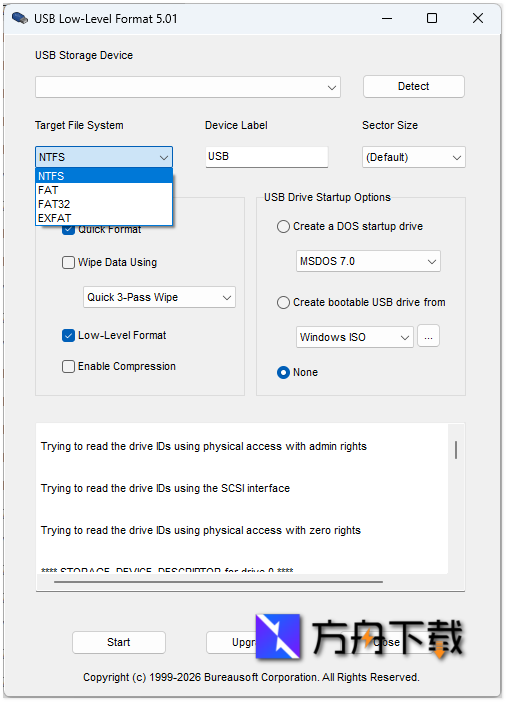 USB Low-Level Format截图