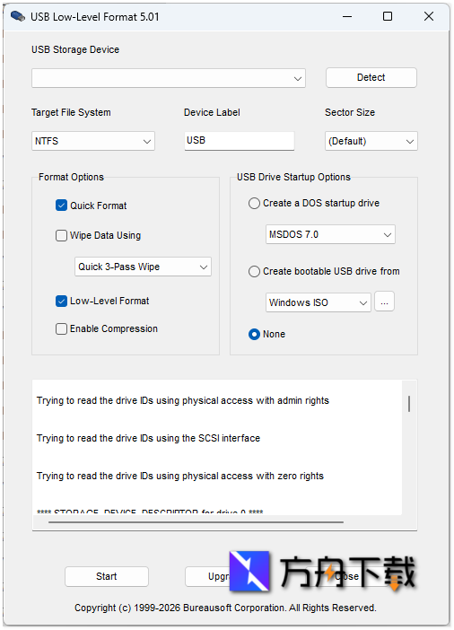 USB Low-Level Format截图