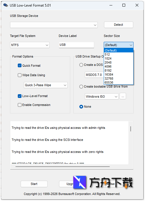 USB Low-Level Format截图