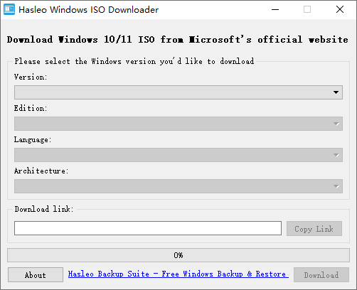 Hasleo Windows ISO Downloader截图