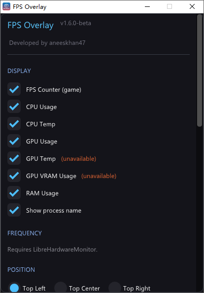FPS Overlay截图