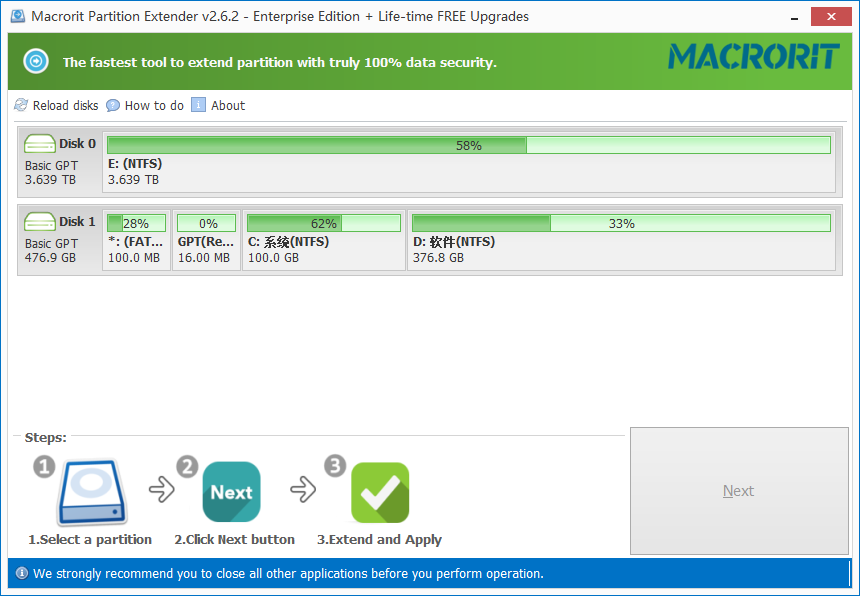 Macrorit Partition Extender截图