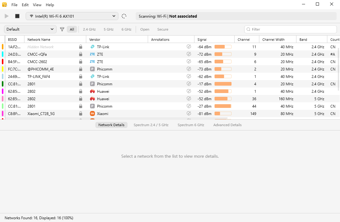 WiFi Explorer Pro截图