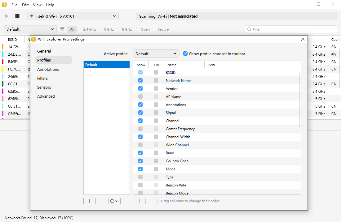 WiFi Explorer Pro截图