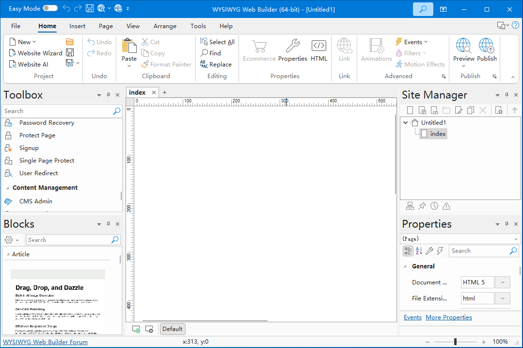 WYSIWYG Web Builder截图