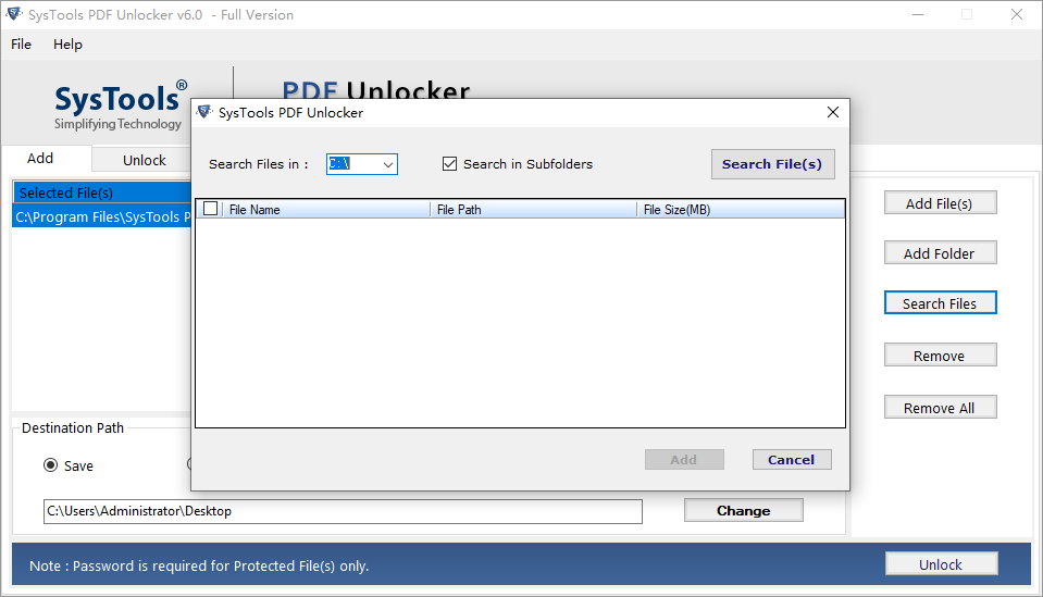 SysTools PDF Unlocker截图