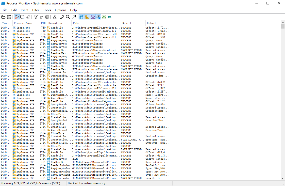 Process Monitor截图