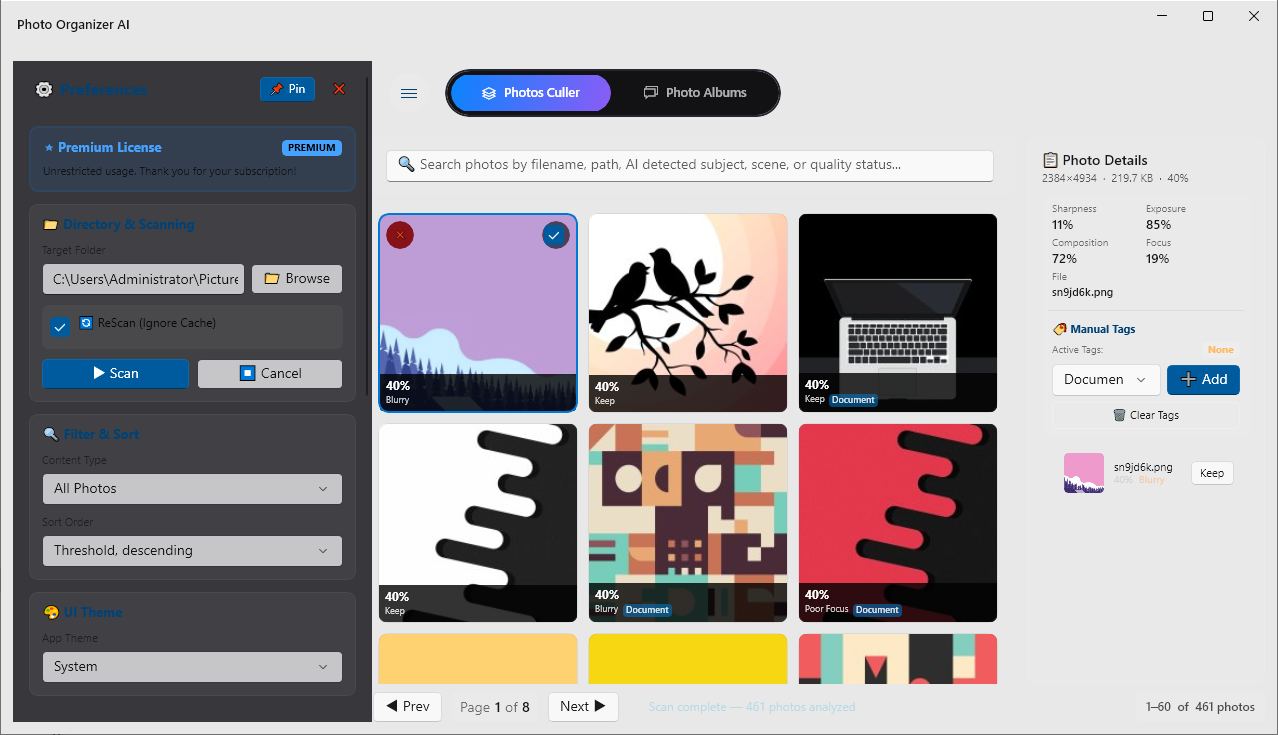 Photo Organizer AI截图