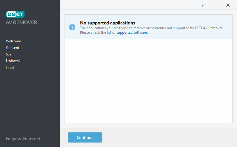 ESET AV Remover tool截图