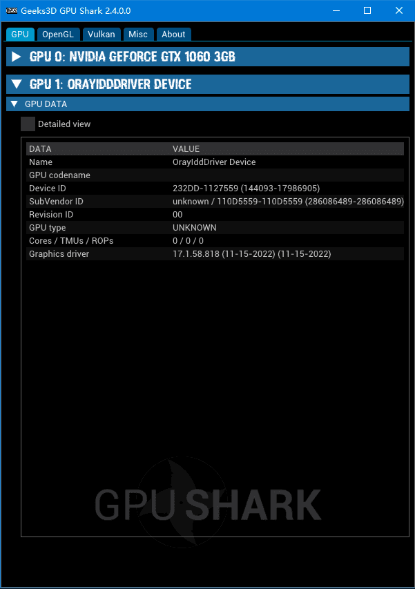 GPU Shark截图