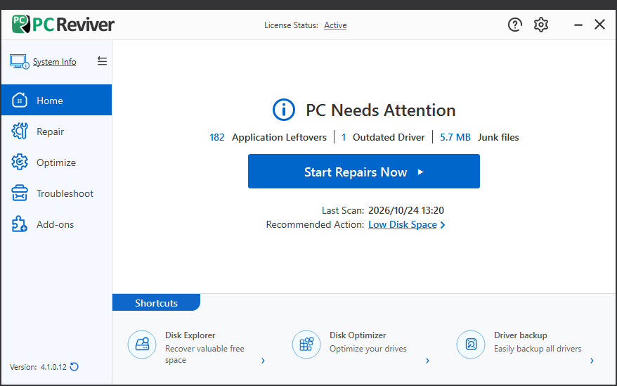 ReviverSoft PC Reviver截图