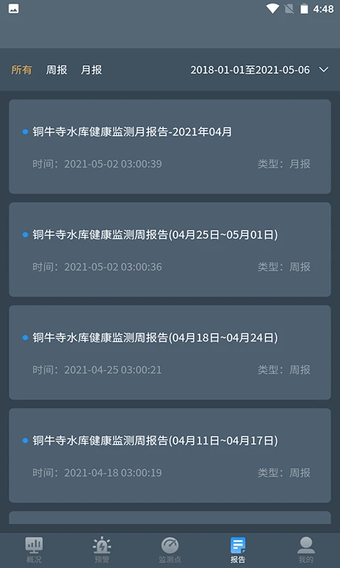 水库监测截图