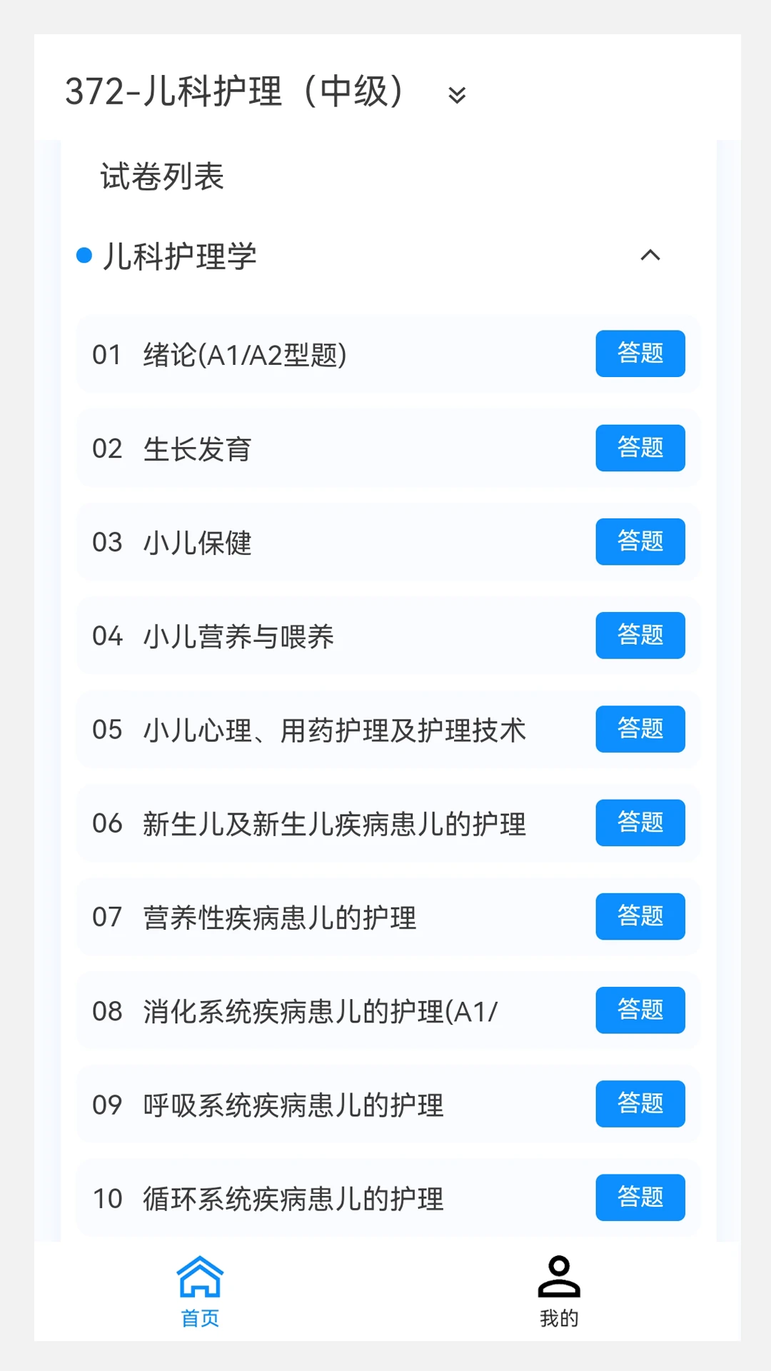 中级护师原题库截图