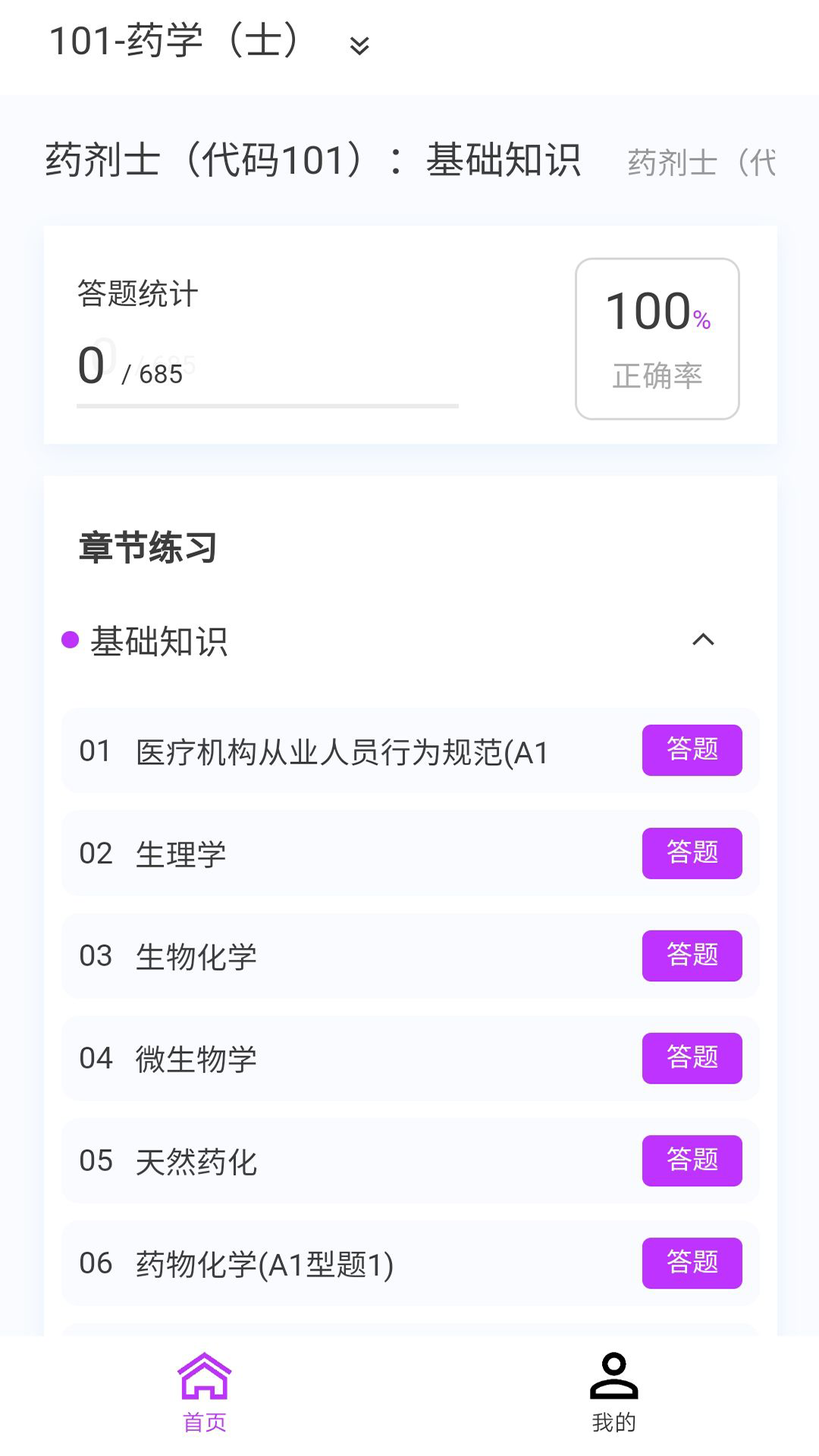 初级药士原题库截图