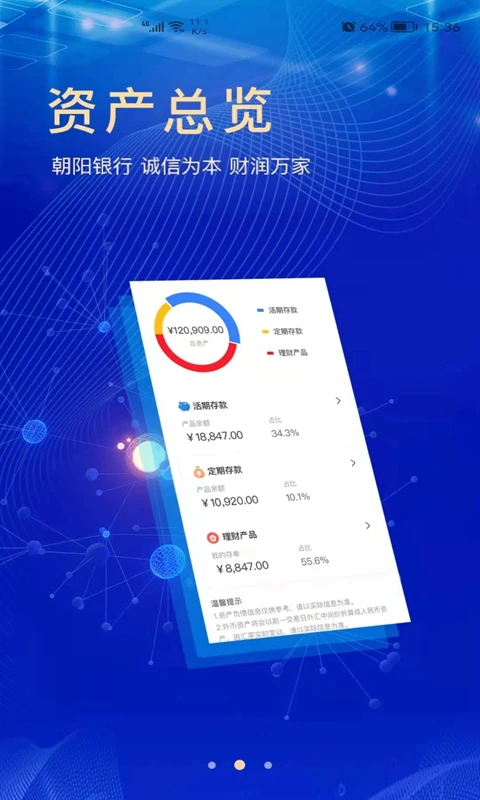 朝阳银行截图
