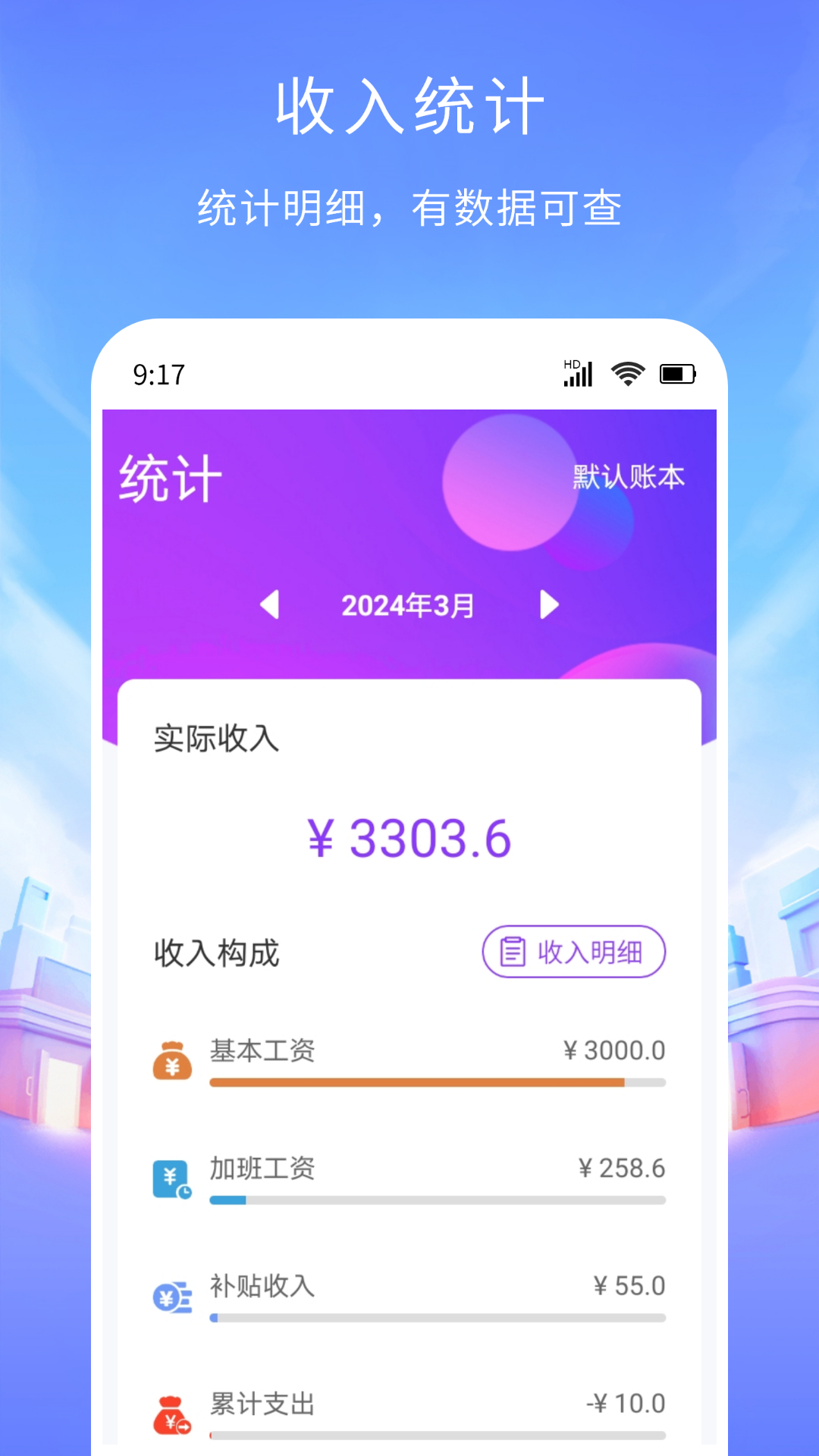 工时记账截图