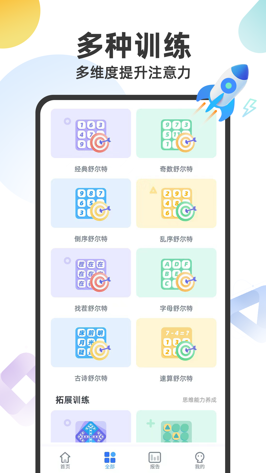舒尔特注意力截图