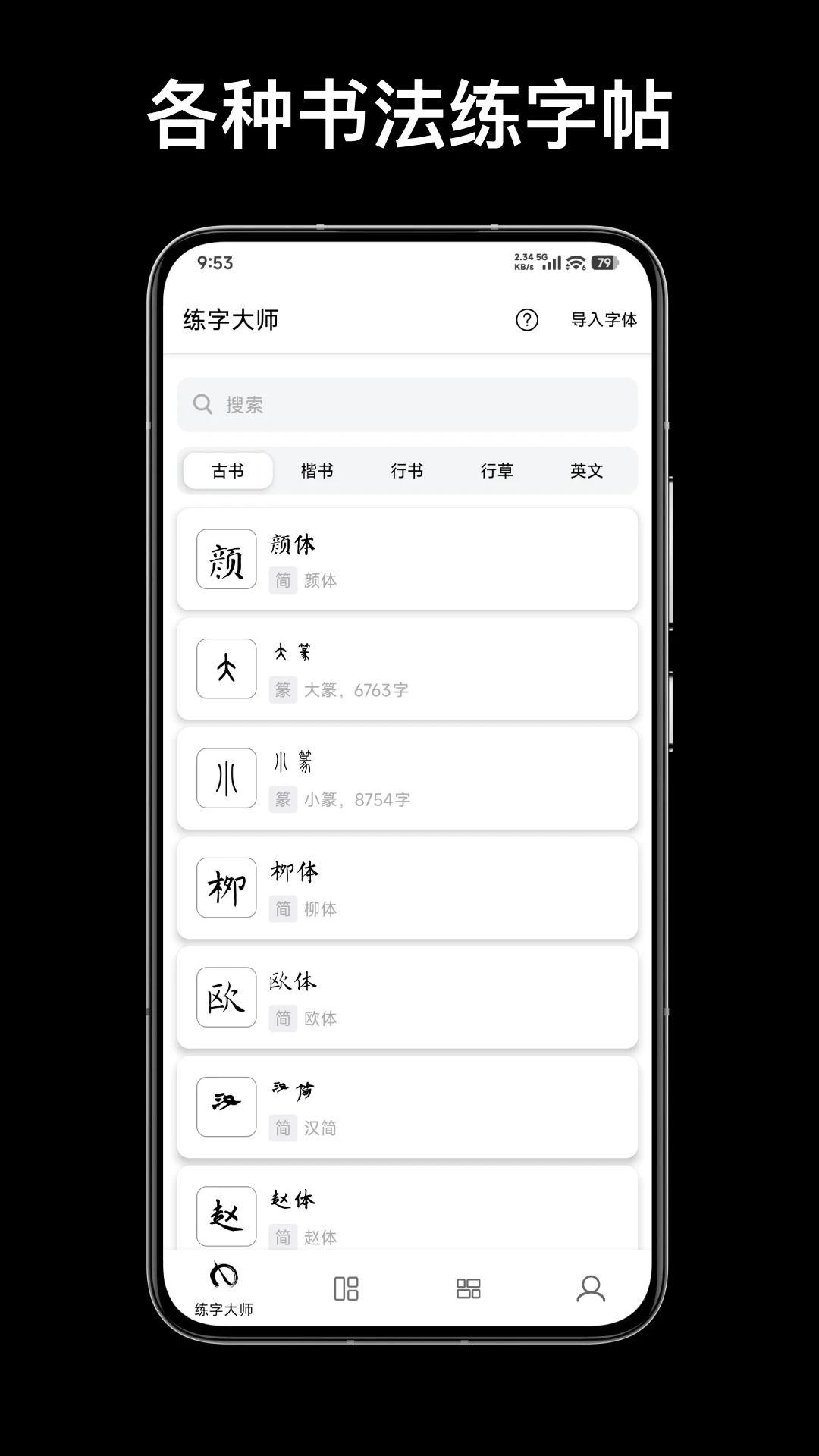 练字大师截图