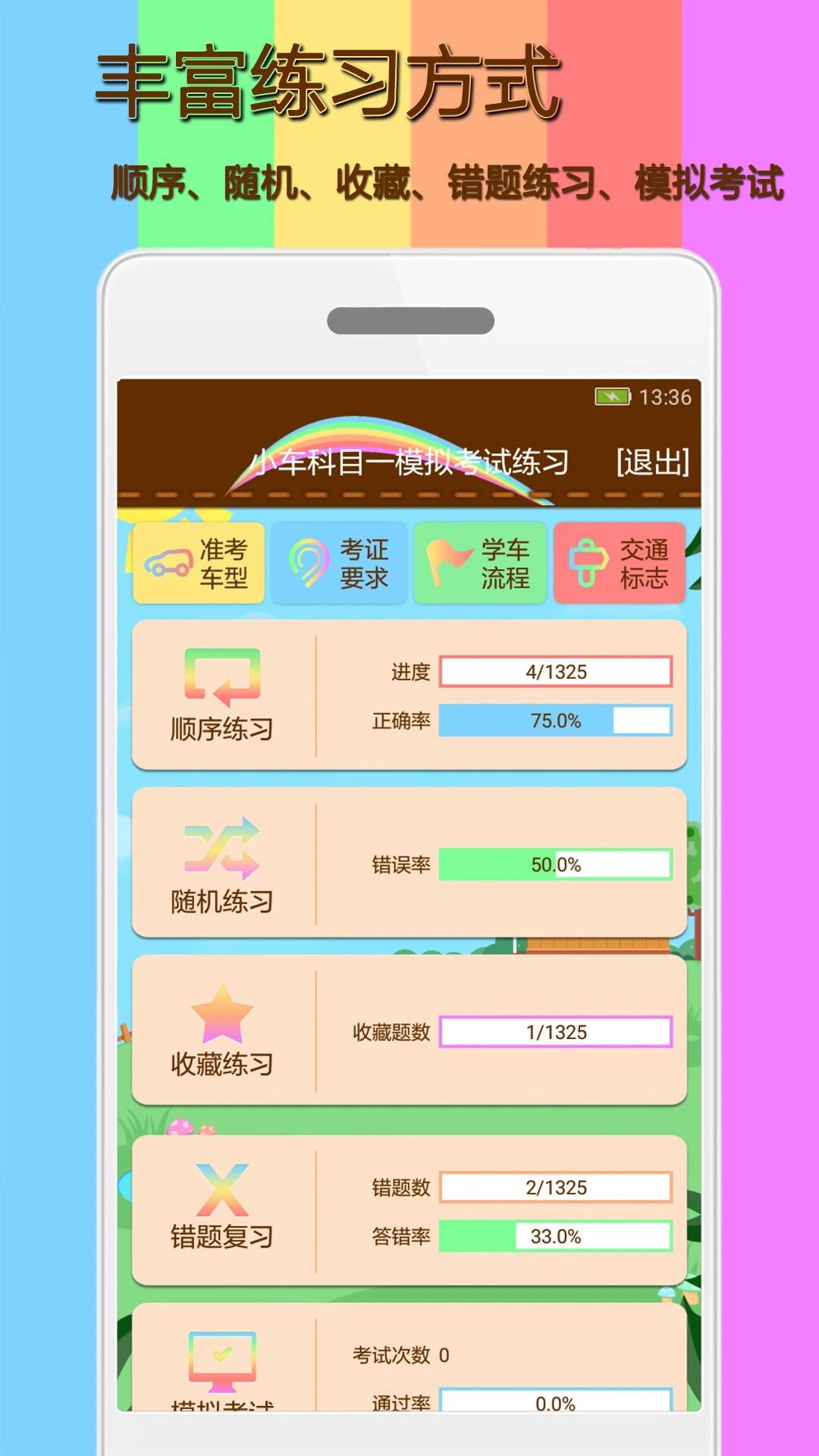 科目一模拟考试练习截图