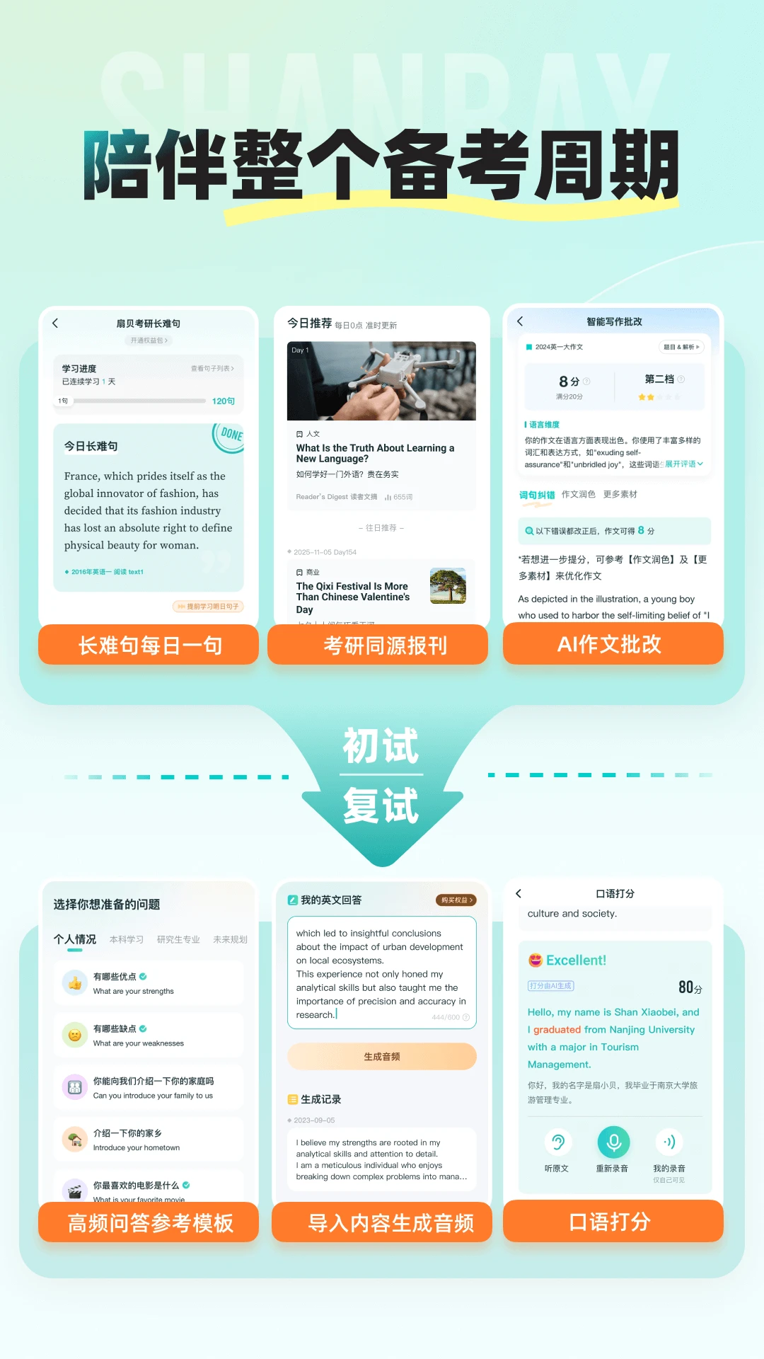 扇贝考研截图